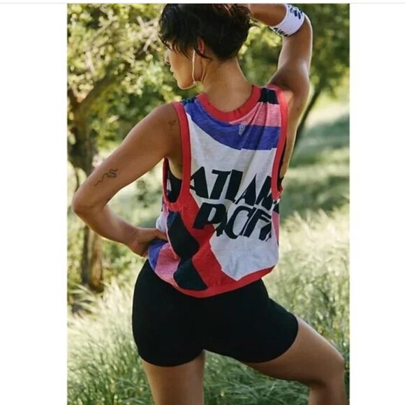 NWT FP Movement Love Printed Tank in Atlantic Pacific Blocking - Picture 6 of 9
